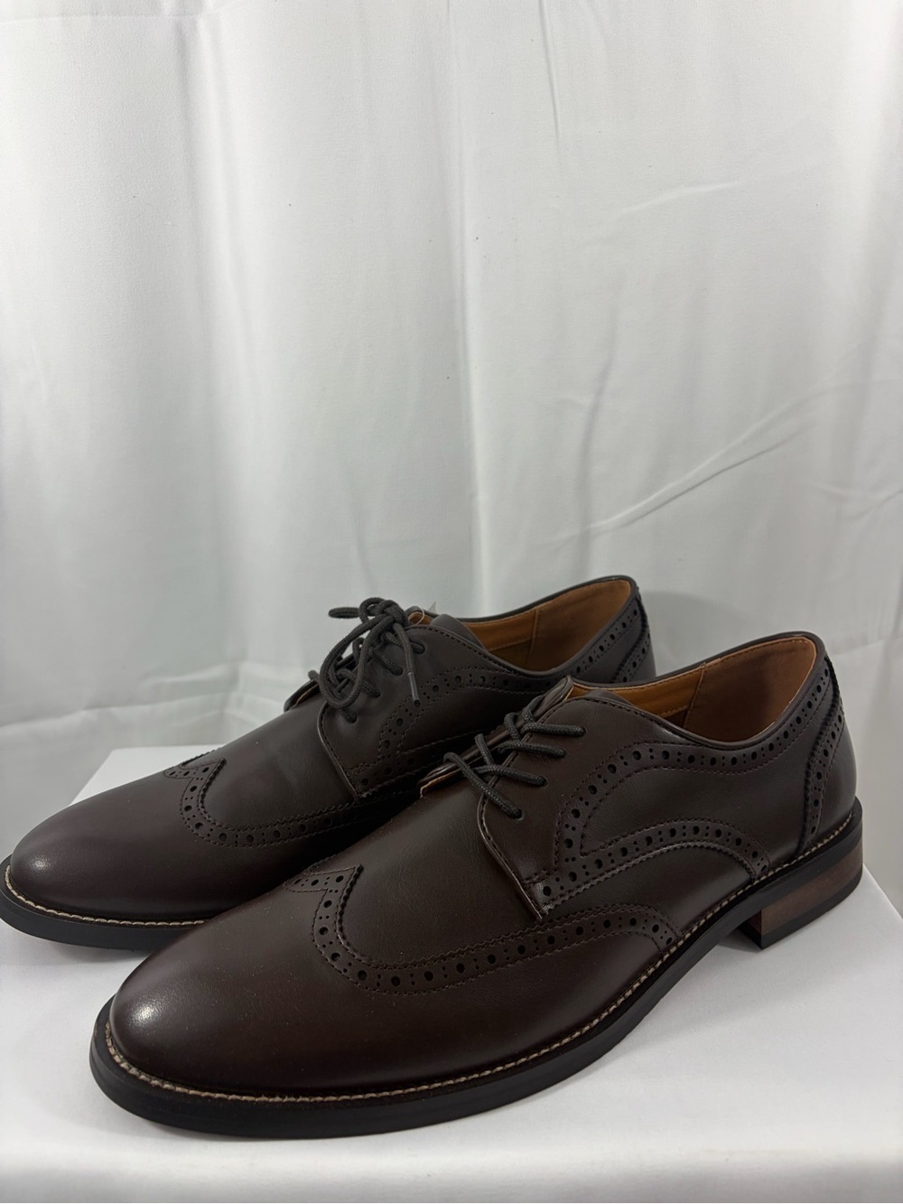 NWT Stafford Men’s Size 12 Brown Dress Shoes - Picture 8 of 10